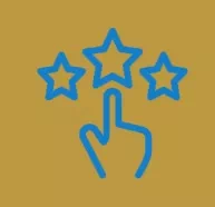 ikona dłoni z gwiazdami